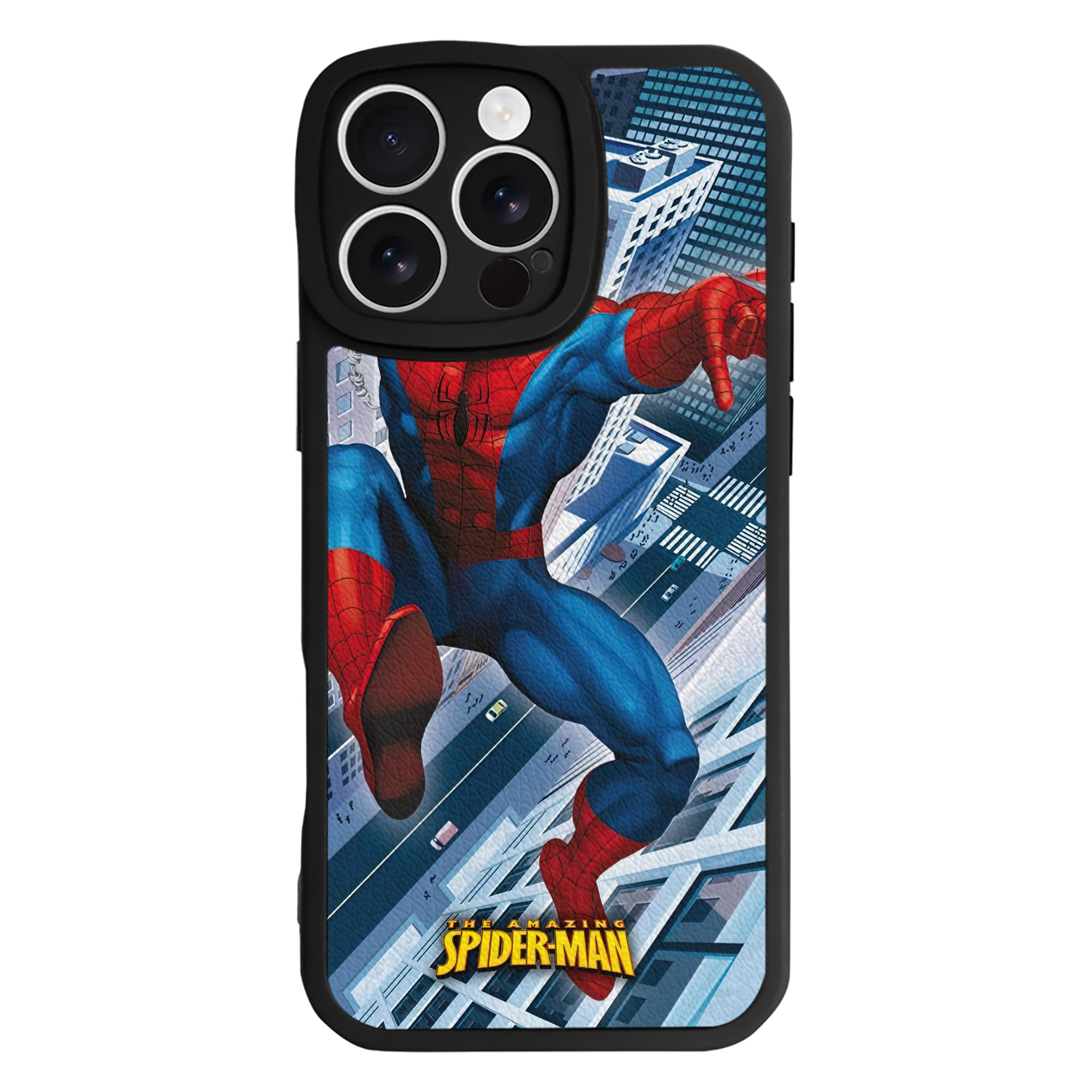 Spider Man スパイダーマン 【iPhone 16シリーズ対応】シリコンスマホケース（レザー調） 材質：シリコン